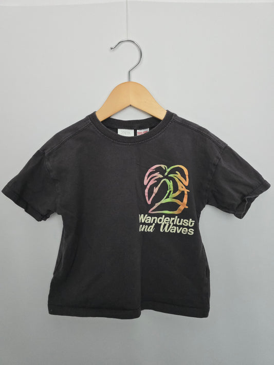 Zara Wanderlust & Waves Tee *stain* • 5 years