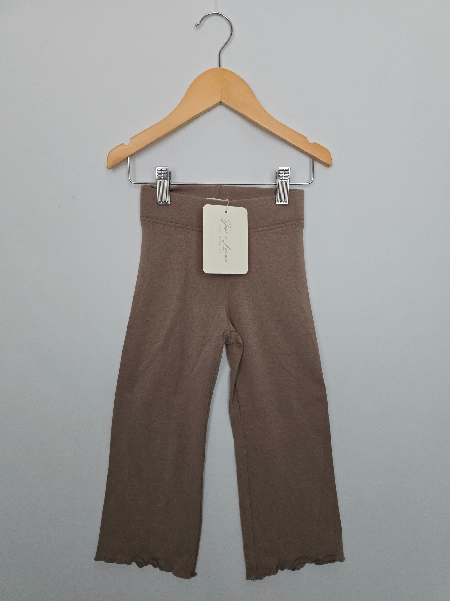 NEW Jax & Lennon Latte Lettuce Hem Pants • 2-3 years