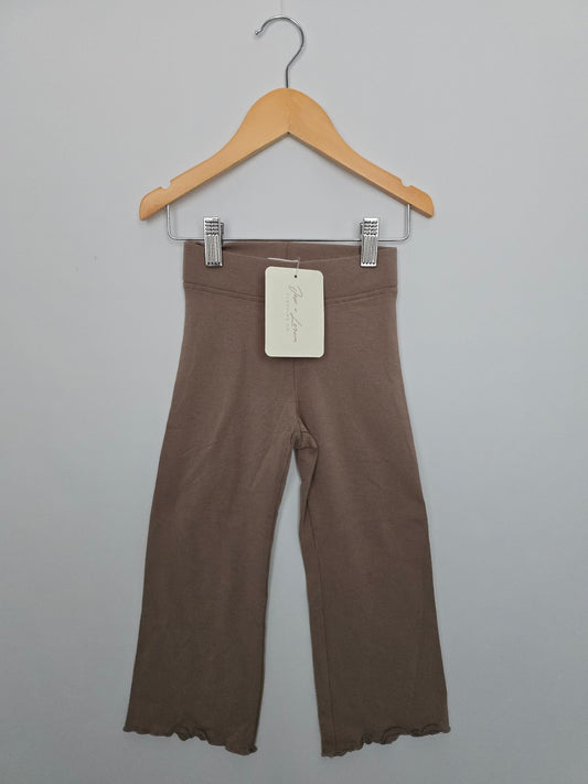 NEW Jax & Lennon Latte Lettuce Hem Pants • 2-3 years