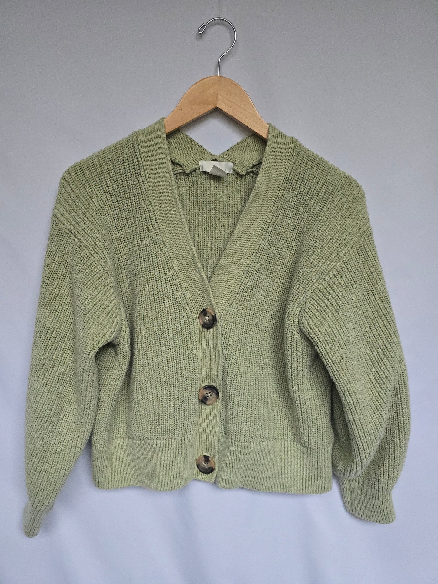 H&M Pistachio Oversize Knit Cardigan • Small