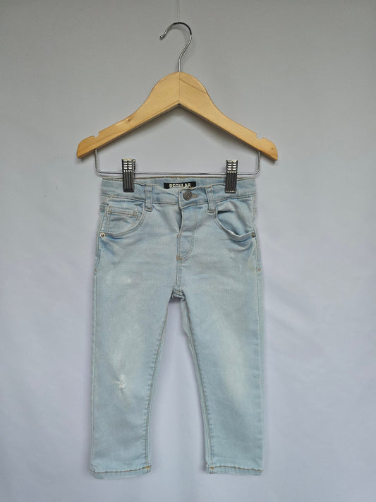 PLAY Zara Light Wash Skinny Jeans • 18-24 months