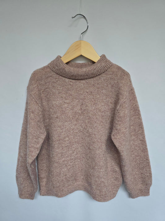 Zara Dusty Pink Soft Knit Sweater • 5-6 years