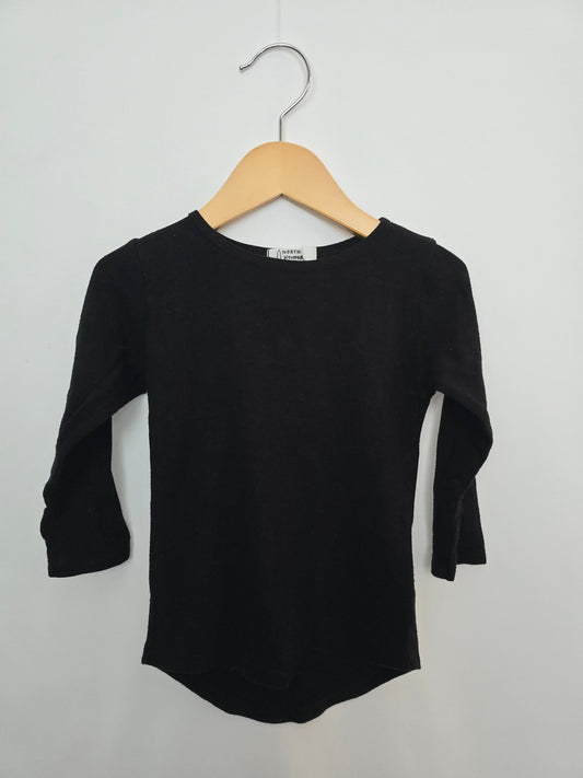 North Kinder Black Bamboo Top • 1 year