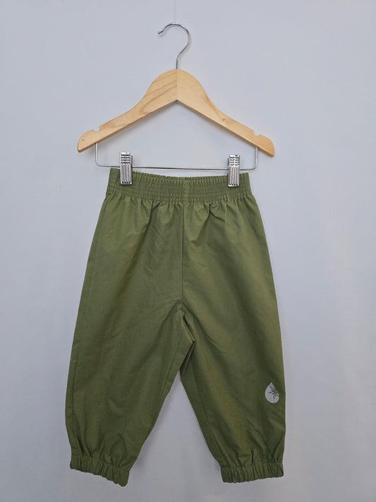 Therm Olive Rainpants • 12-18 months