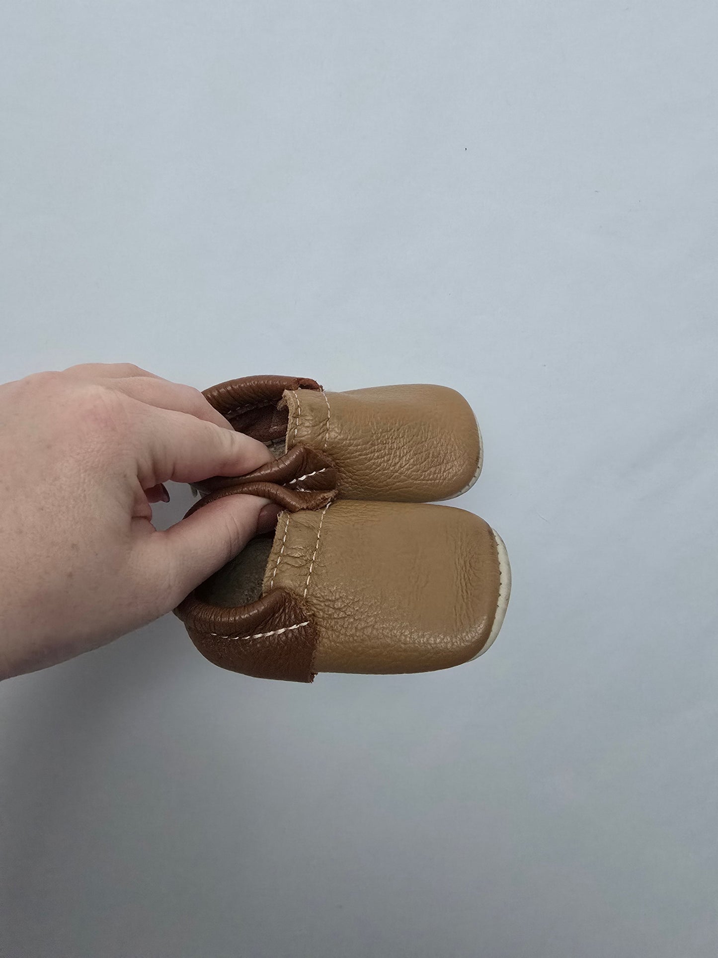 Minimoc Two-Tone Brown Soft Sole Shoes • 2C