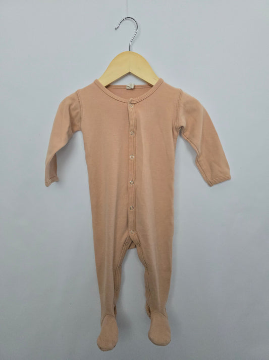 Quincy Mae Peach Snap Footie • 6-12 months