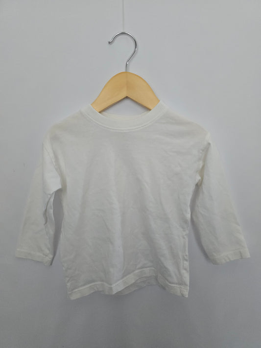 Zara White Long Sleeve Shirt • 18 months