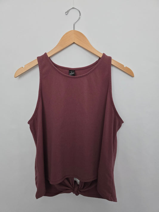 Yogalicious Plum Open Back Tank • Large