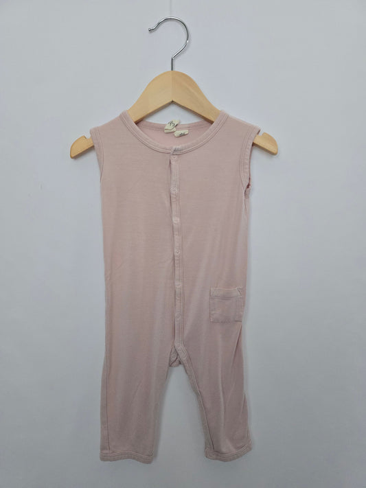 Kyte Blush Sleeveless Romper • 6-12 months