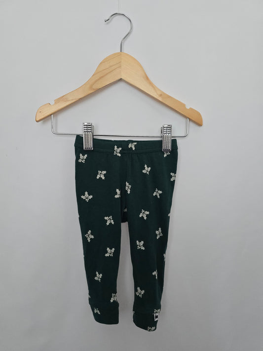 Little & Lively Hollyberry Leggings • 3-6 months