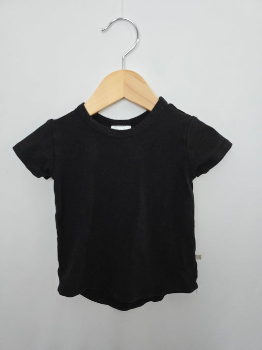 Jax & Lennon Black Basic Tee • 6-12 months