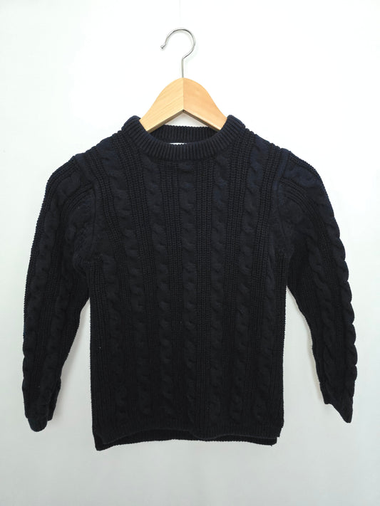 Zara Navy Blue Cable Knit Sweater • 9 years