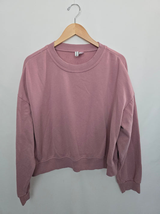 H&M Blush Oversized Cropped Crewneck • X-Large