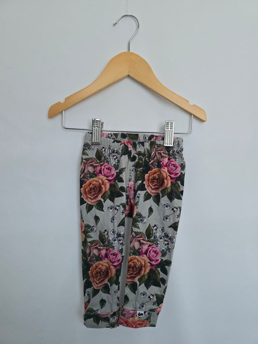 Little & Lively Antique Floral Leggings • 6-9 months