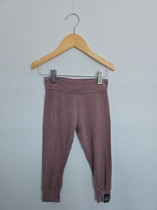 Wooly Doodle Purple Bamboo Pants • 3-4 years