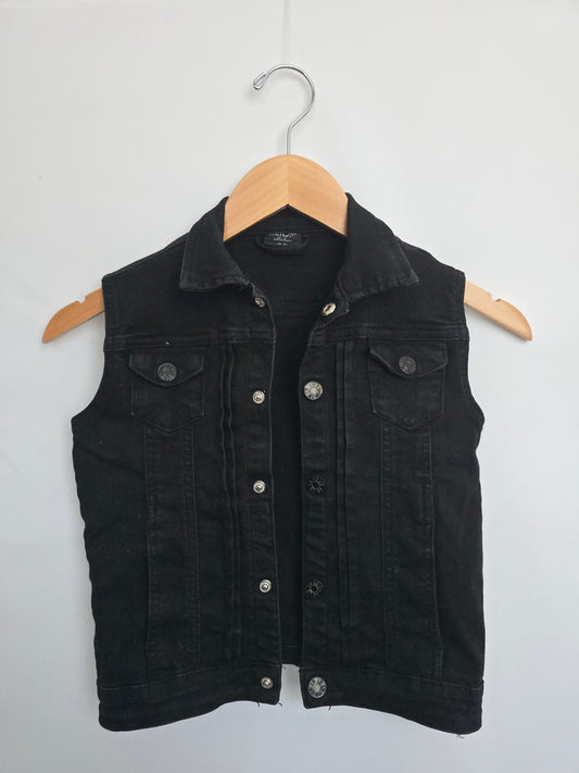 Little Bipsy Black Denim Vest • 3-4 years
