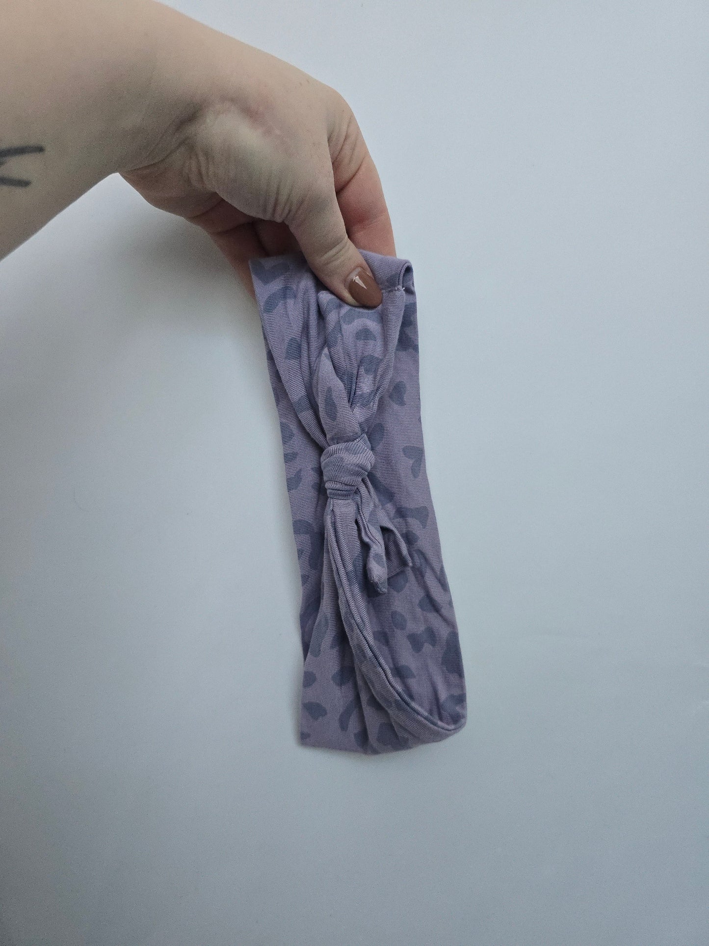 Kyte Purple Leopard Knotted Headband • 1-4 years