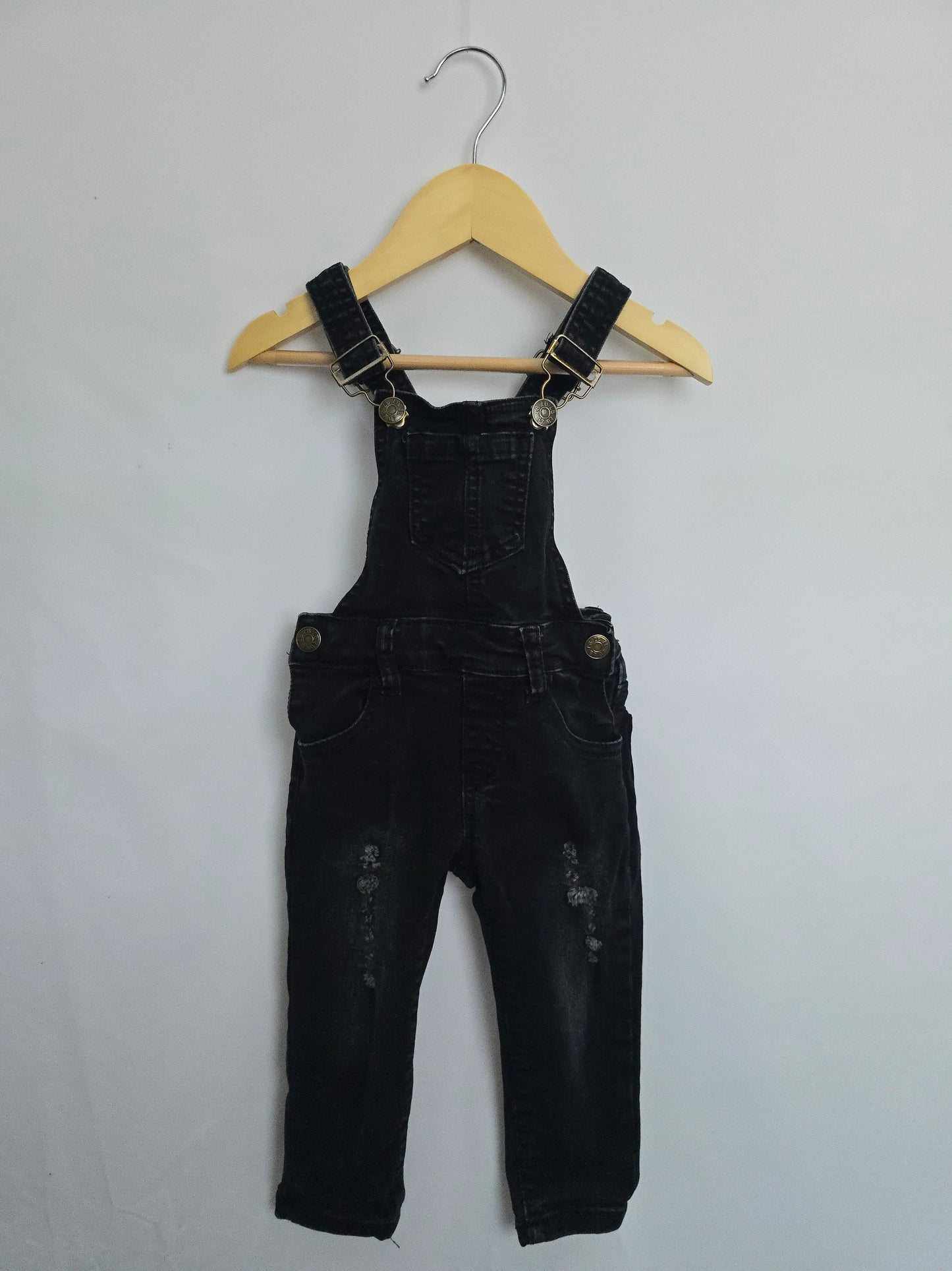 Little Bipsy Black Overalls • 18-24 months
