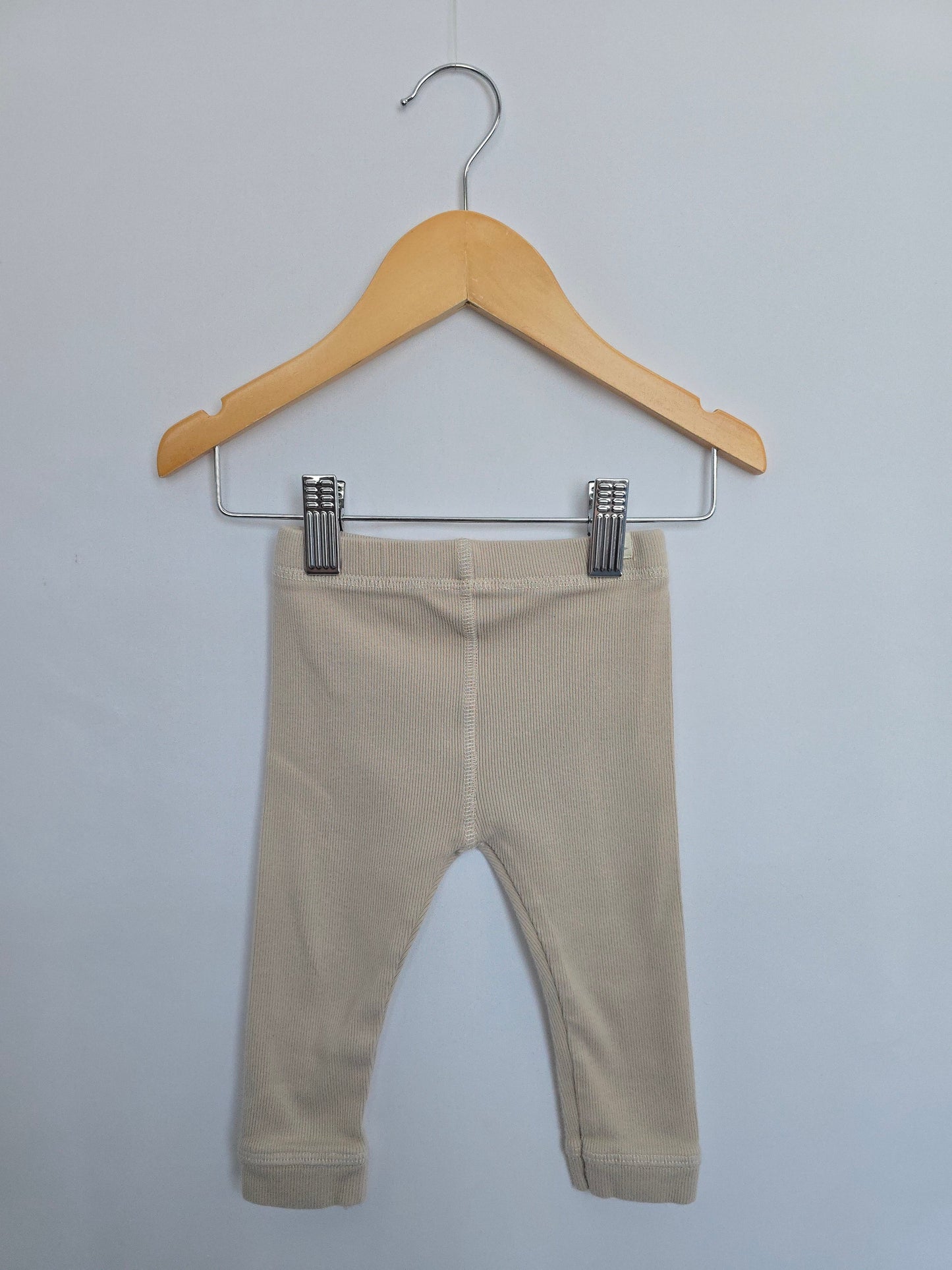 Zara Ribbed Tan Leggings • 6-9 months