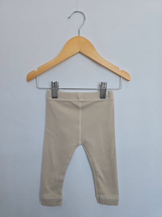 Zara Ribbed Tan Leggings • 6-9 months