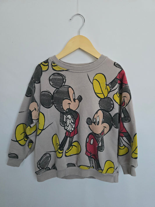 Zara Mickey Crewneck • 4-5 years