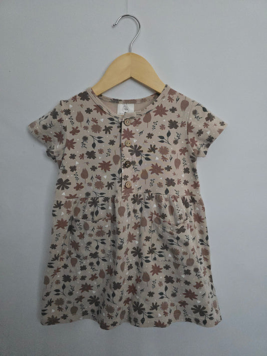 Tiny Button Apparel Fall Floral Pocket Dress • 2-3 years