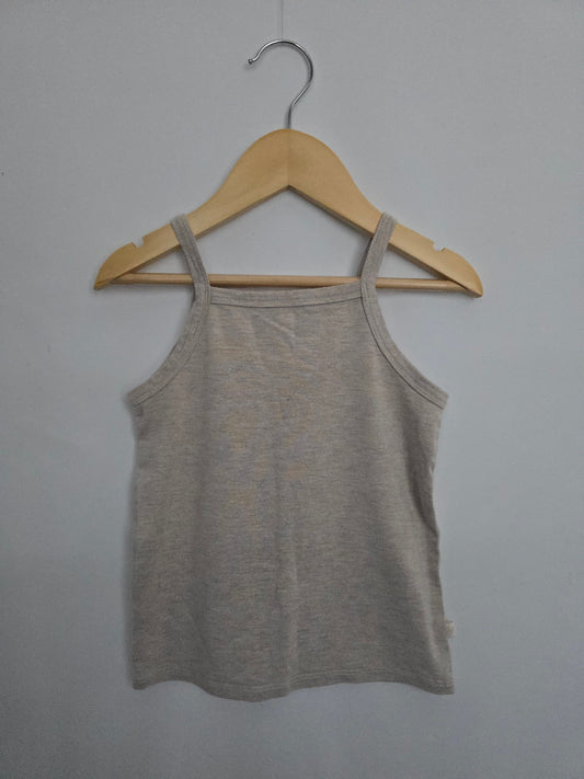 Jax & Lennon Oat Bamboo Fitted Tanks • 2-3 years