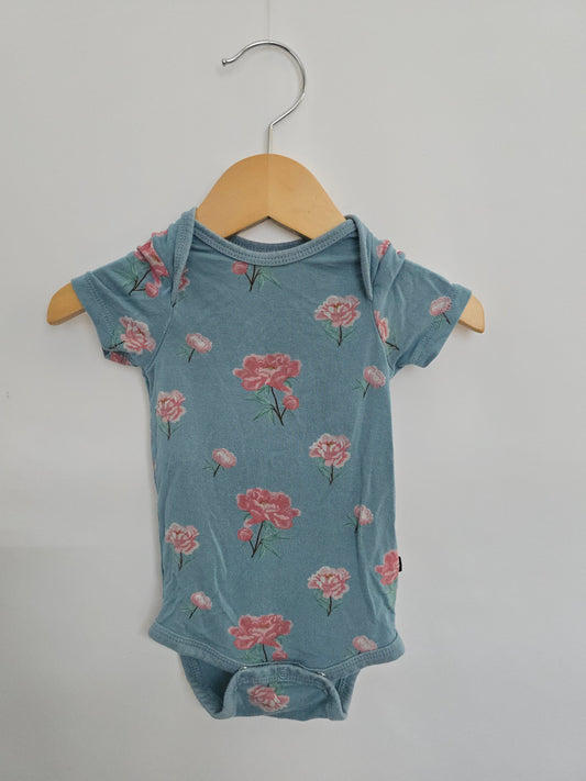 Kyte Hibiscus Bodysuit • 0-3 months