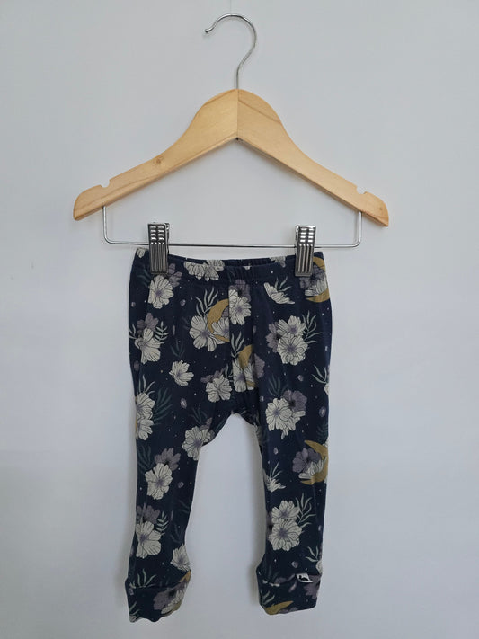 Little & Lively Celestial Floral Leggings • 6-9 months