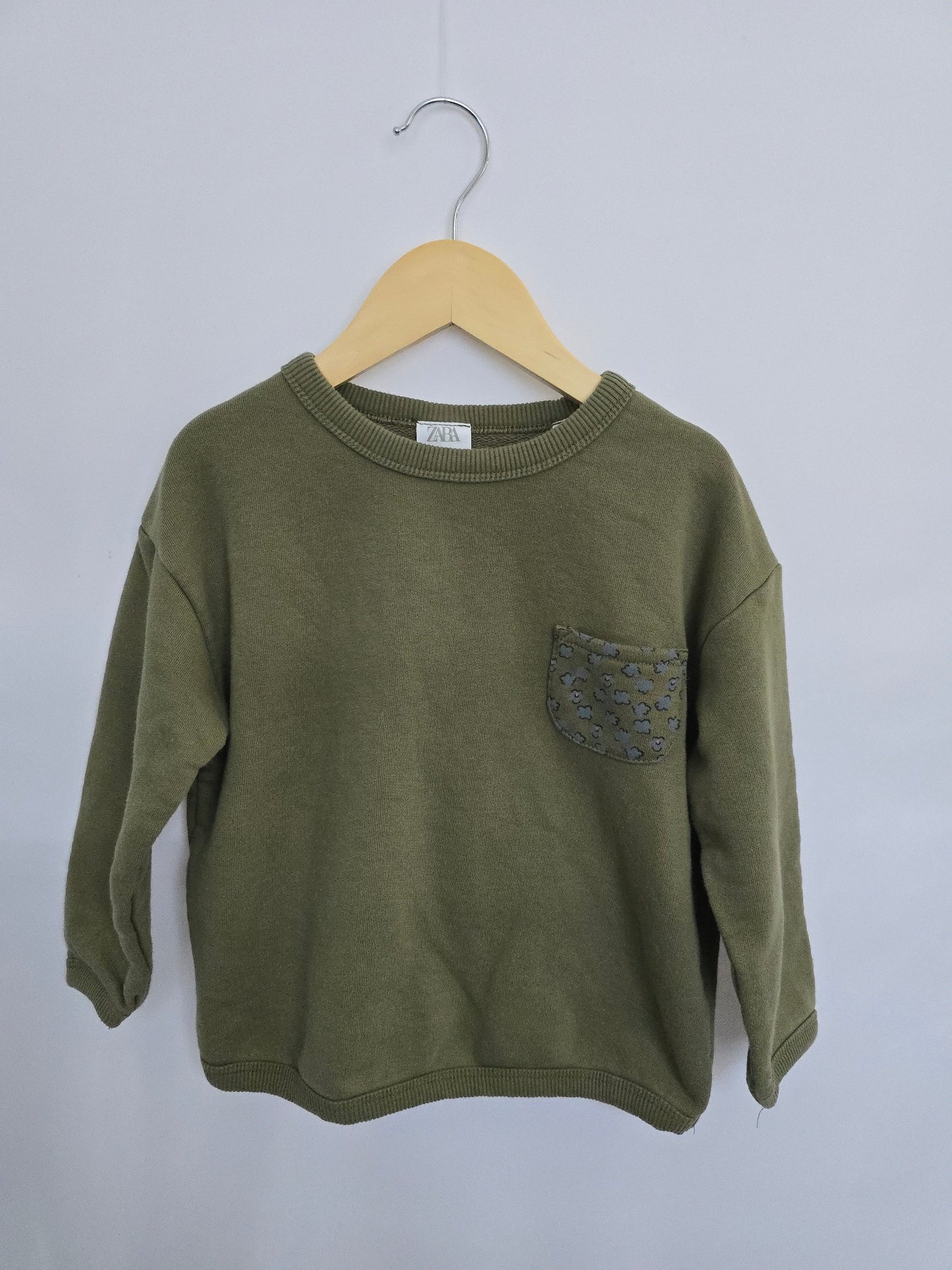 Zara Floral Pocket Crew • 3-4 years
