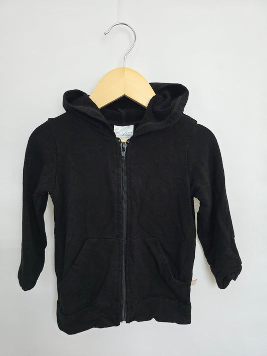 Jax & Lennon Black Fleece Hoodie • 12-18 months