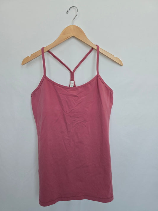 Lululemon Dusty Mauve Power Y Tank • 12 Large