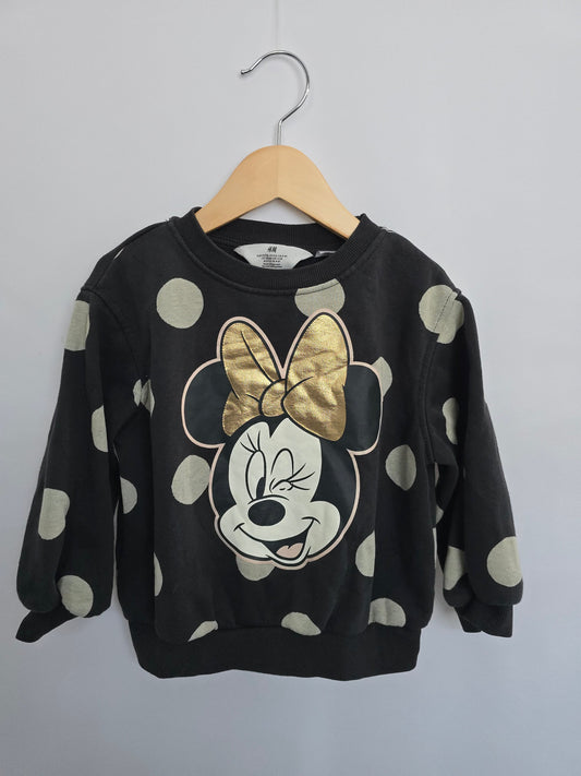 H&M Polkadot Minnie Crewneck • 4-6 years