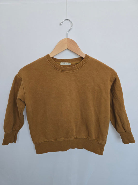 Haven Kids Camel Crewneck • 4-5 years