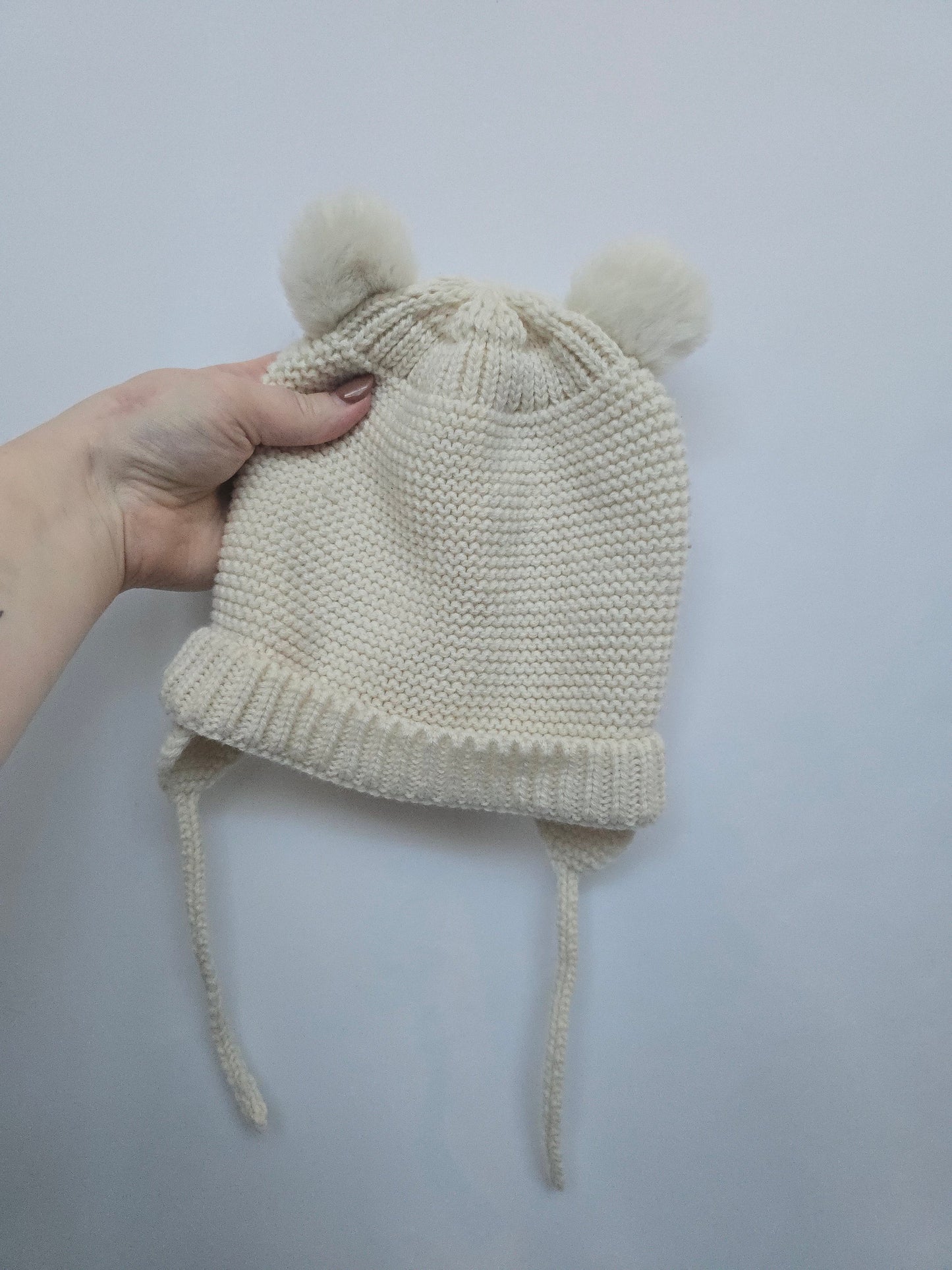 Zara Cream Pom Toque • 3-6 years