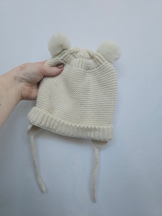 Zara Cream Pom Toque • 3-6 years