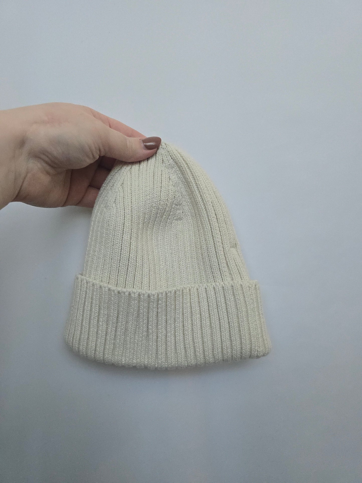 Zara Cream Ribbed Toque • 3-6 years