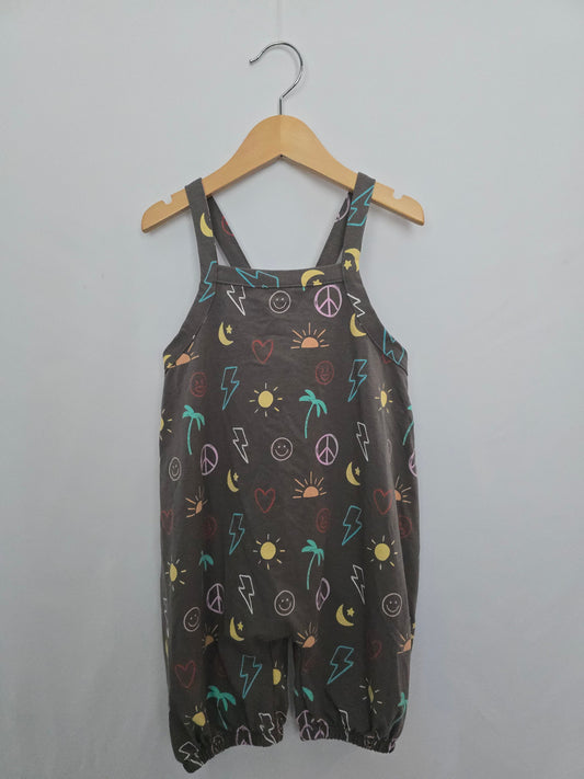 NEW Jax & Lennon Sidewalk Chalk Relaxed Romper • 2-3 years