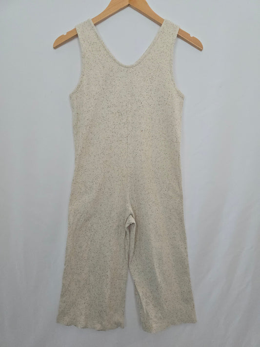 Jax & Lennon Oat Speckle Ribbed Crop Jumper • Youth Medium 8-9 years