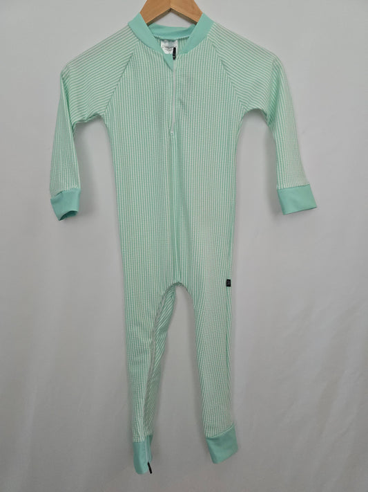 NEW Honeysuckle Turquoise Stripe Sunsuit • 4T