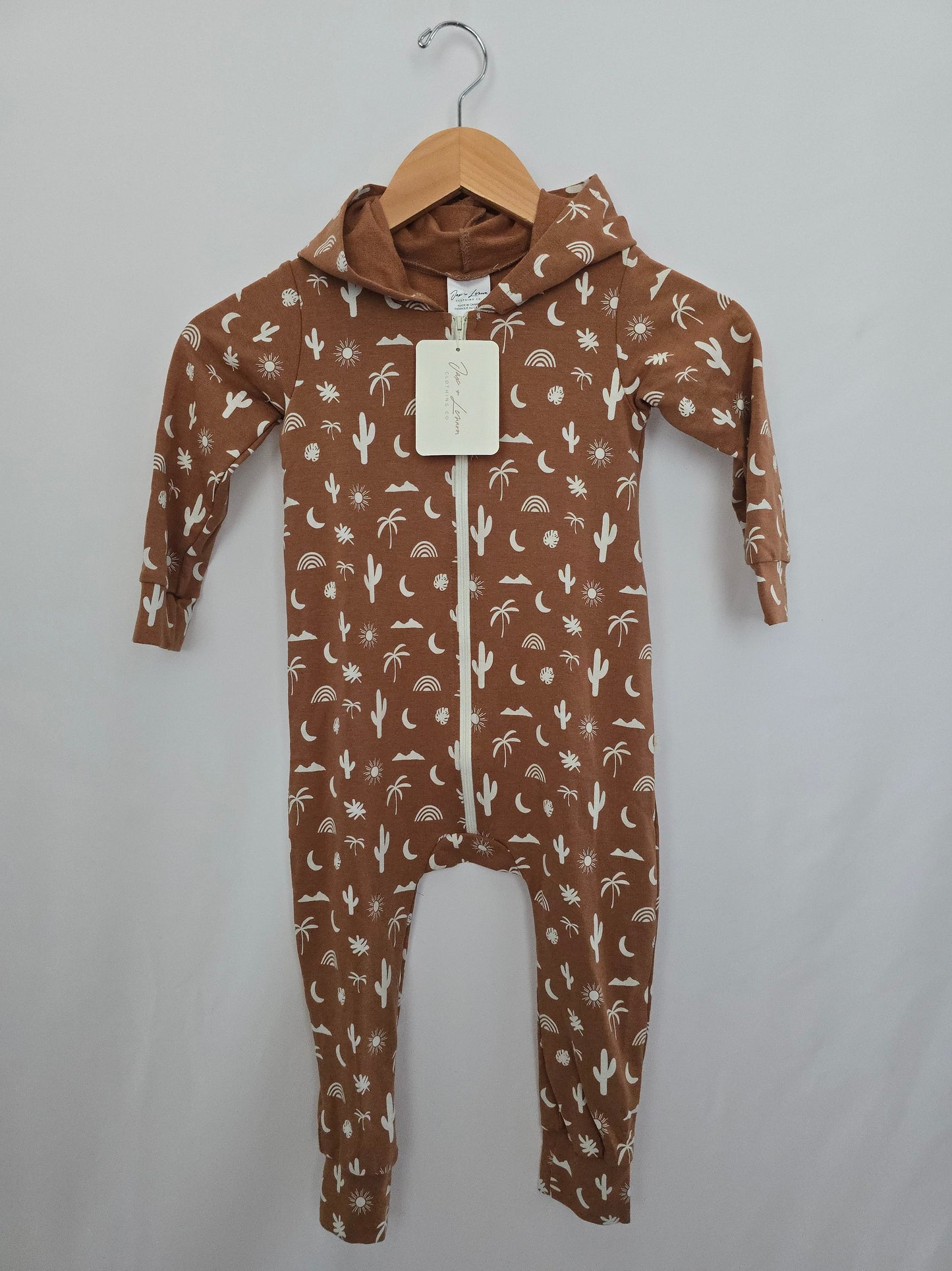 NEW Jax & Lennon Palm Desert Zip Up Romper • 2-3 years