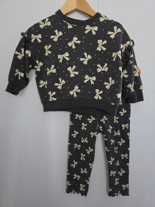 George Bows Crewneck & Leggings Set • 12-18 months
