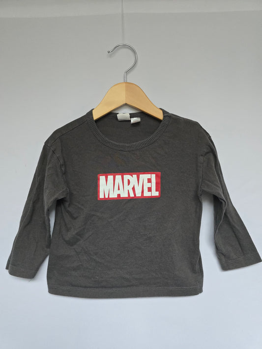 H&M Marvel Long Sleeve Shirt • 1-2 years
