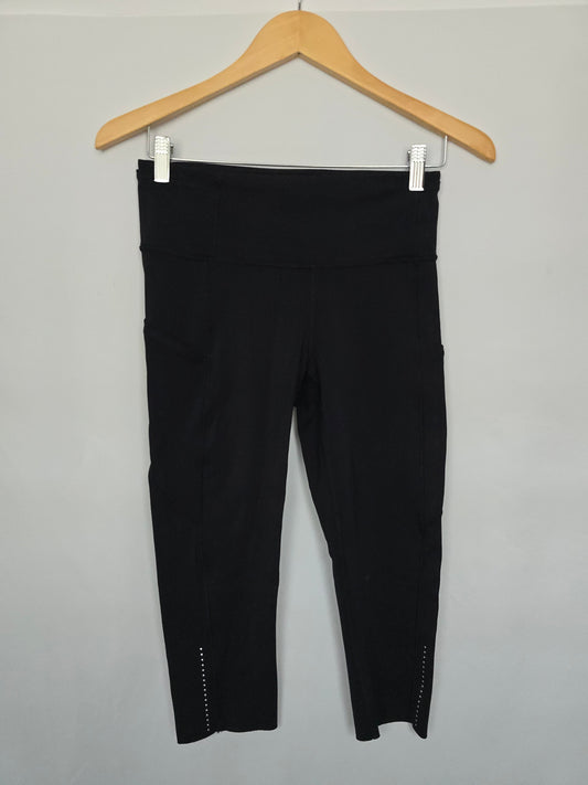 Lululemon Black Fast & Free Crop 19" • Medium 8