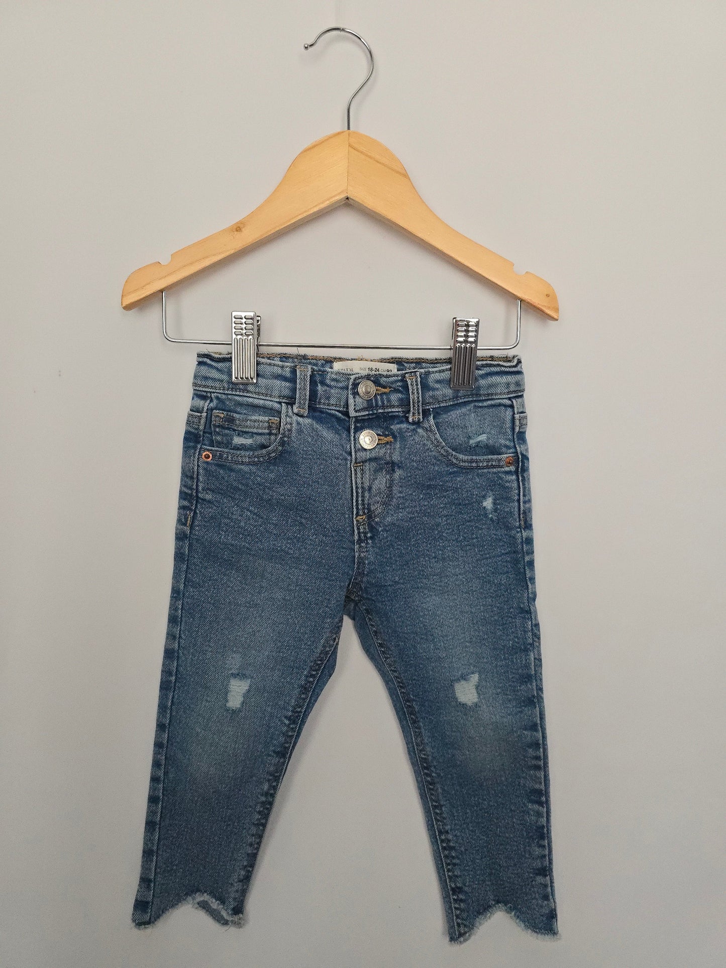 Zara Distressed Skinny Jeans  • 18-24 months