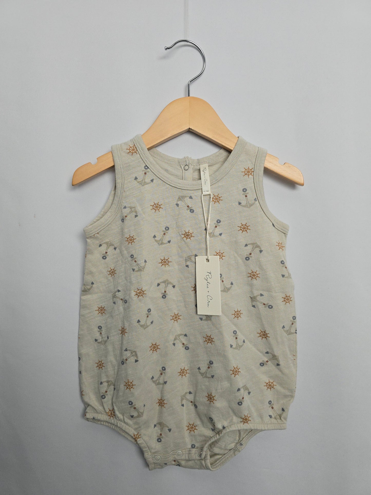 NEW Rylee + Cru Anchors Bubble Romper • 12-18 months