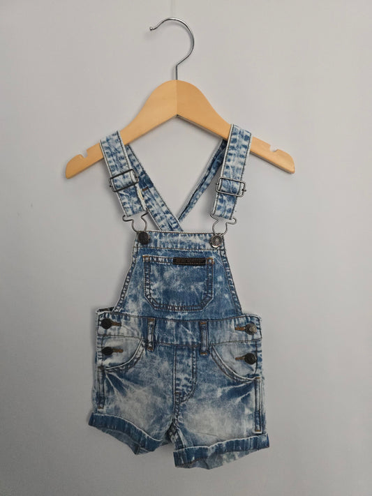 Beau Hudson Denim Shortalls *stains* • 12 months