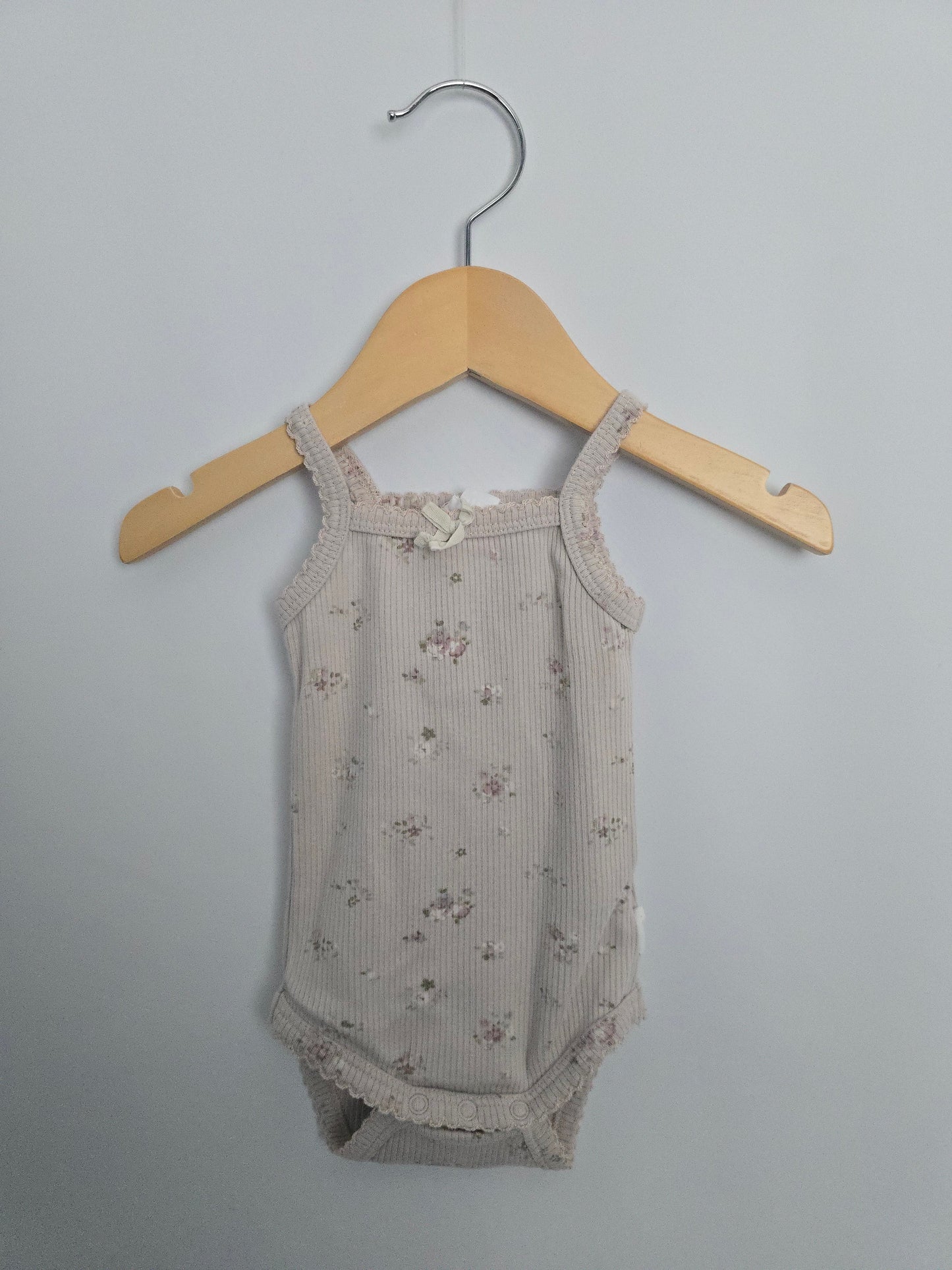 Jamie Kay Ribbed Floral Tank Bodysuit • 3-6 months