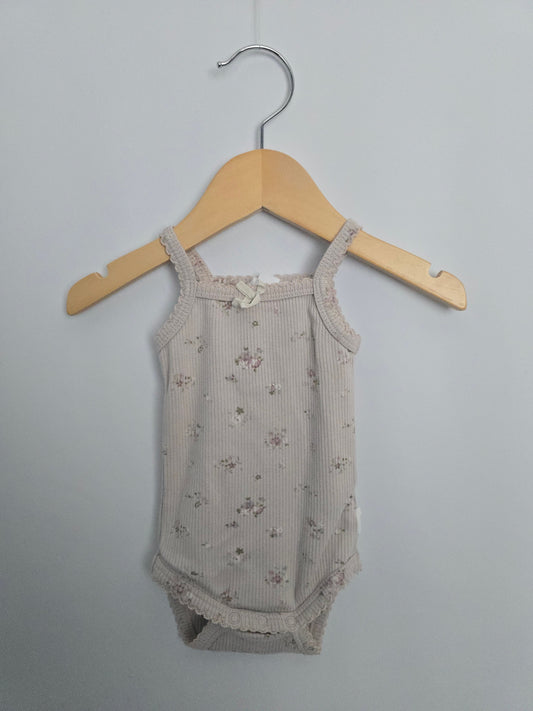 Jamie Kay Ribbed Floral Tank Bodysuit • 3-6 months
