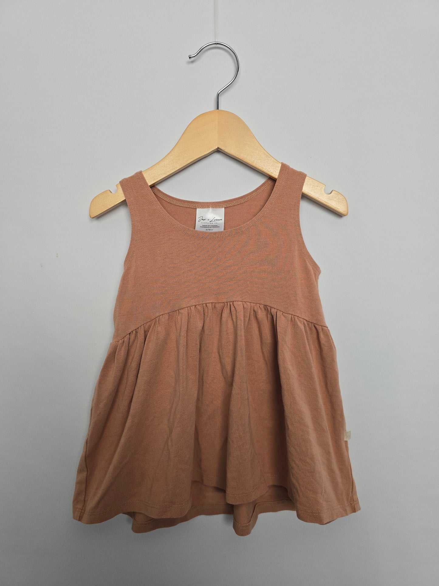Jax & Lennon Terracotta Peplum Tank • 2-3 years